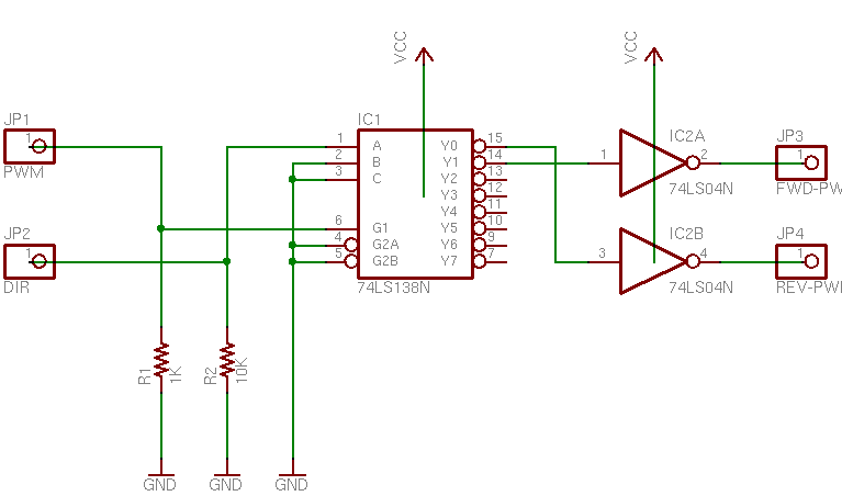 Motor Direction Control with 74LS138