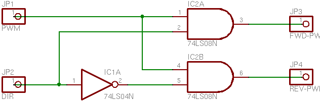 Ideal Motor Direction Control Schematic