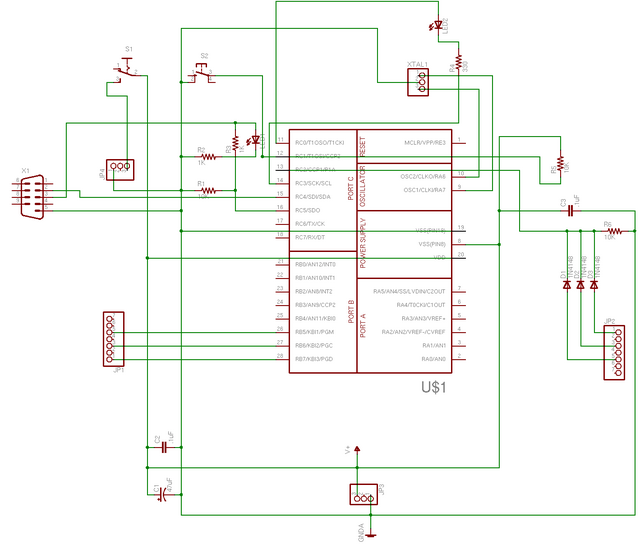 Schematic of Steve Atwood's LogoBoard