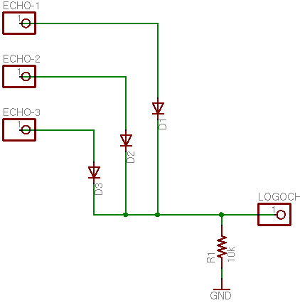 Schematic to Multiplex Ultrasonic Sensors to One Digital Input