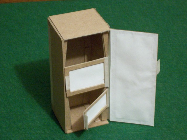 Cardboard Cabinet Model, Front Panel Open