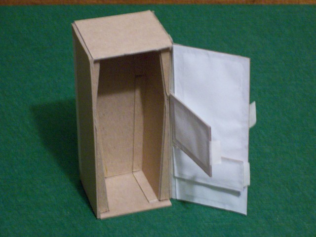 Cardboard Cabinet Model, All Panels Open